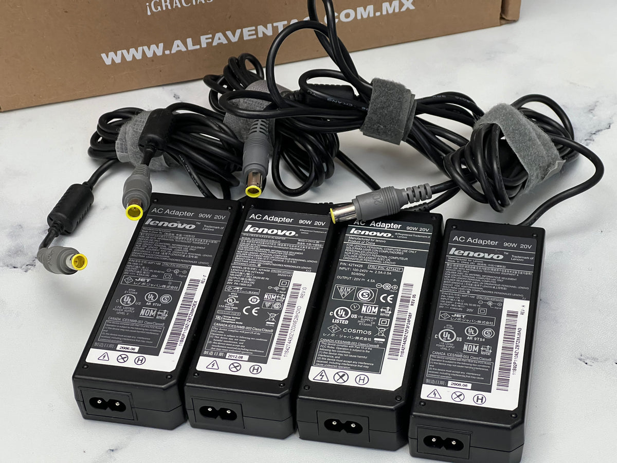 Cargador para Laptop Lenovo modelo 42T4430 ThinkPad 90W 20V 4.5A