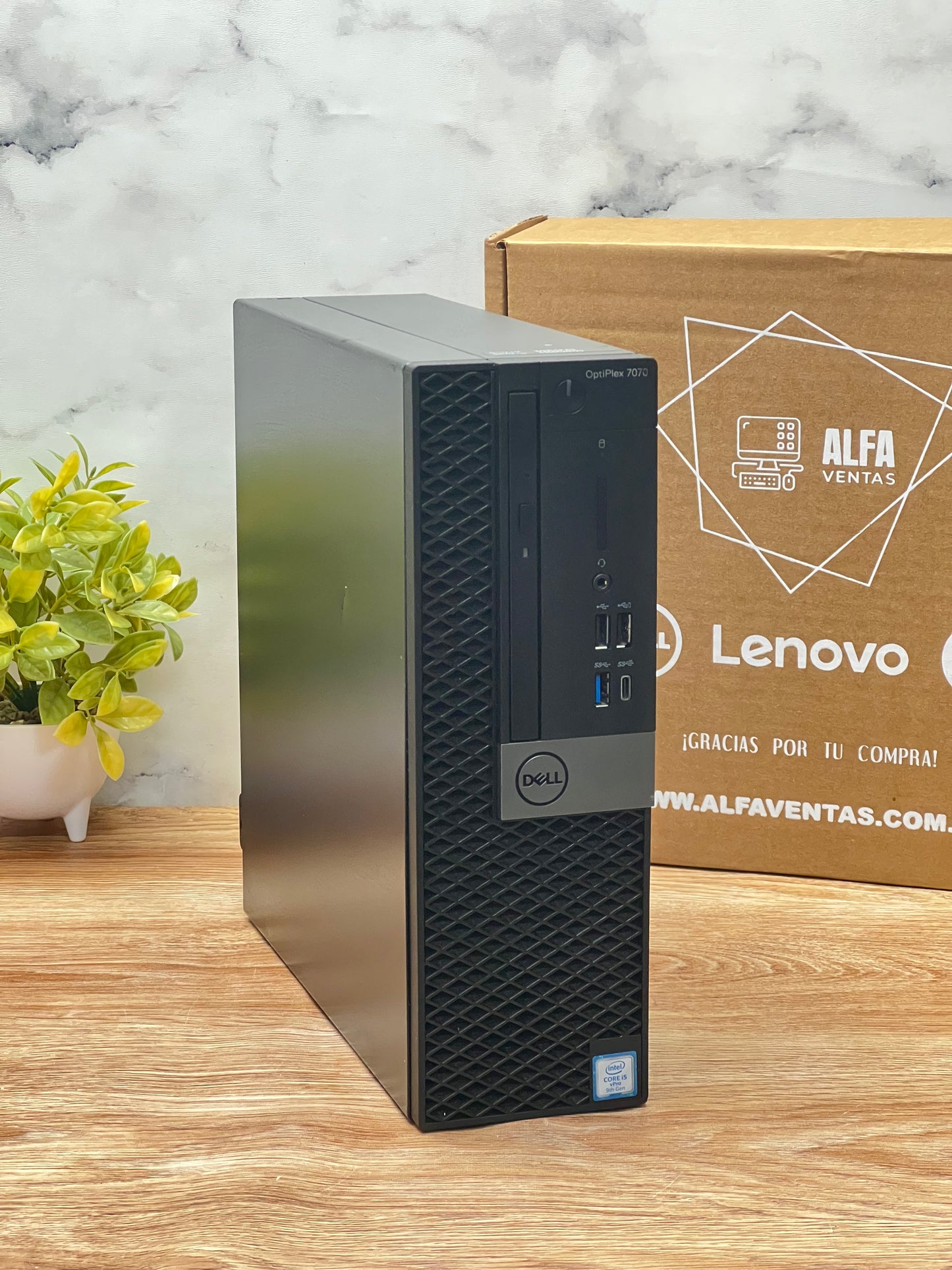 CPU Dell OptiPlex 7070 SFF Core i5 9na Gen 32GB RAM SSD 256 GB Tarjeta gráfica AMD Radeon 1GB