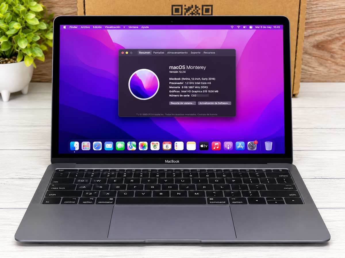 Laptop Apple MacBook Retina 12” Early 2016 | Intel Core m5 | SSD 500GB | 8GB RAM DDR3 | macOS Monterey