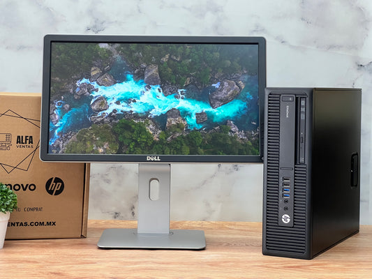 Computadora HP EliteDesk 705 G1 SFF AMD A4 PRO SSD 480GB 16GB RAM Monitor 22”
