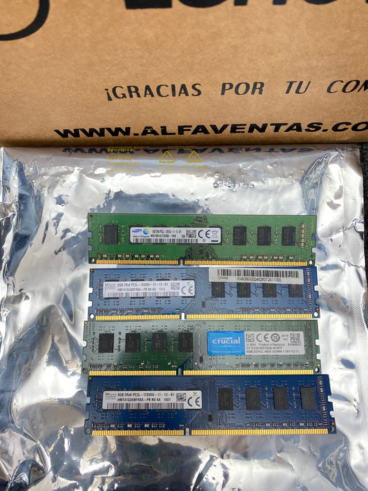 Memoria RAM DDR3L 8GB PC3L-12800U 1600Mhz