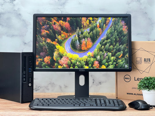 Computadora HP EliteDesk 800 G1 Core i5 4ta 16GB RAM SSD 256GB  Monitor Dell 22"