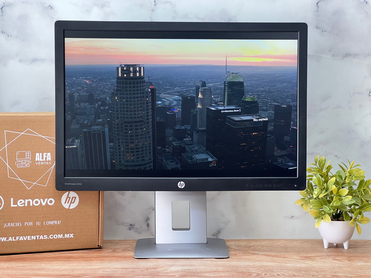 Monitor HP 24" | EliteDisplay E242 | WUXGA 1920 × 1200 | IPS | HDMI | DisplayPort | VGA