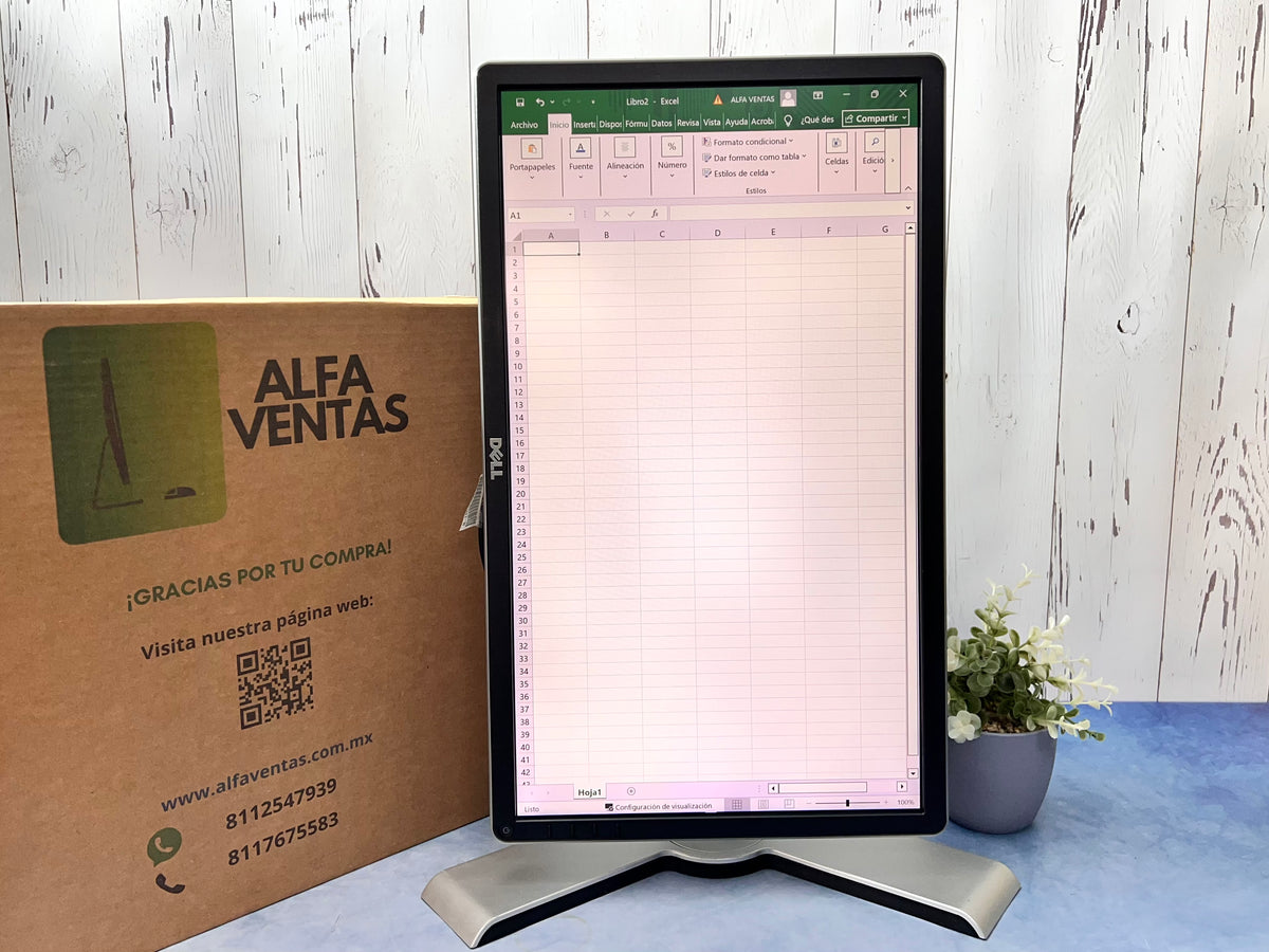 Monitor DELL 22” pulgadas LED FULL HD 1080p DISPLAYPORT VGA DVI