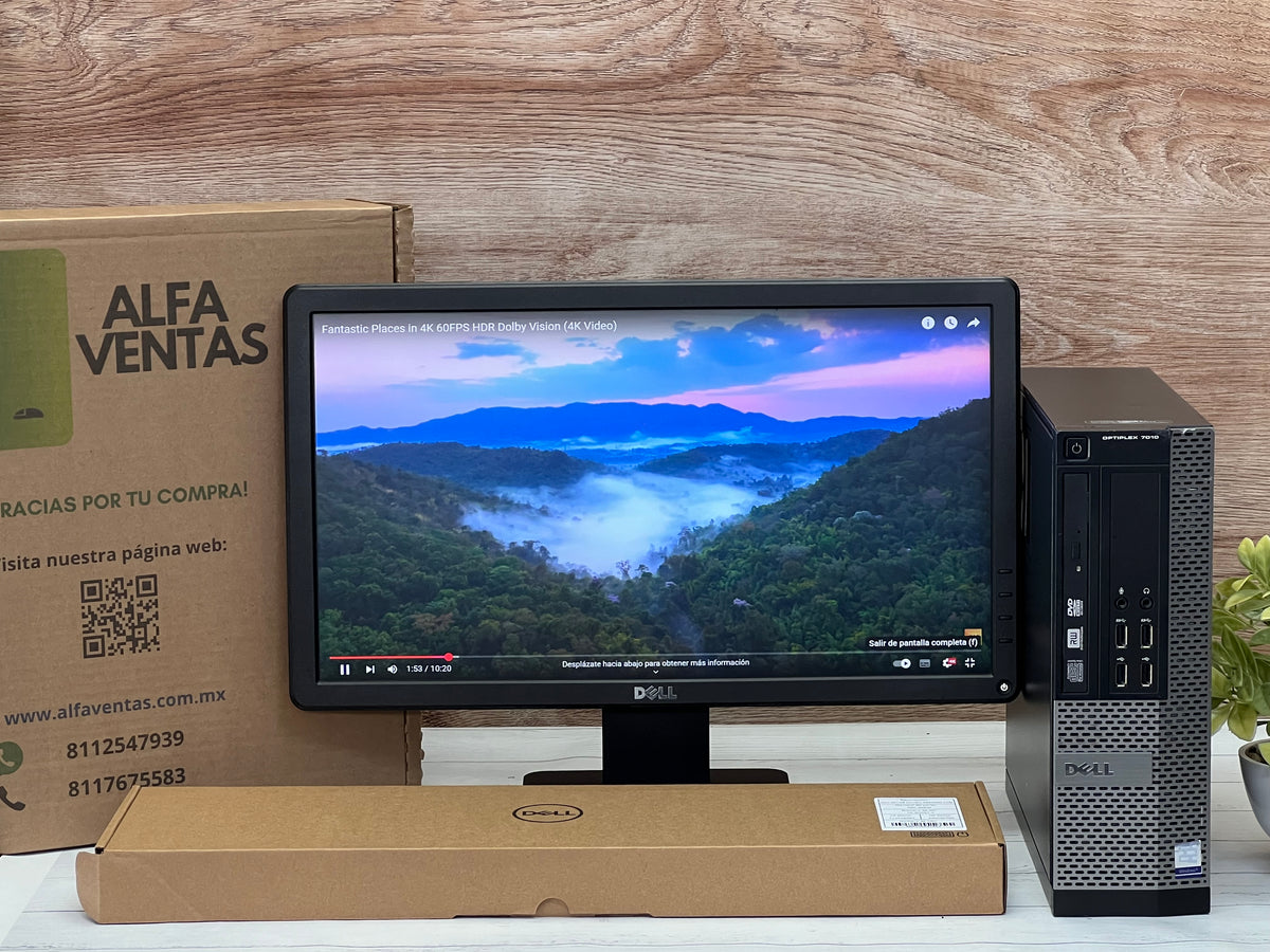 Computadora Dell Optiplex 7010 SFF Core i5 3era Gen SSD 240gb RAM 8GB Monitor DELL 19" WIFI
