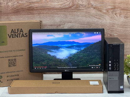 Computadora Dell Optiplex 7010 SFF Core i5 3era Gen SSD 240gb RAM 8GB Monitor DELL 19" WIFI