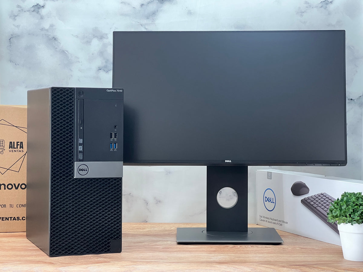 Computadora Completa Dell OptiPlex 7040 Tower i5 6ta Gen 32GB RAM SSD 512GB  Monitor 22”  Kit Dell