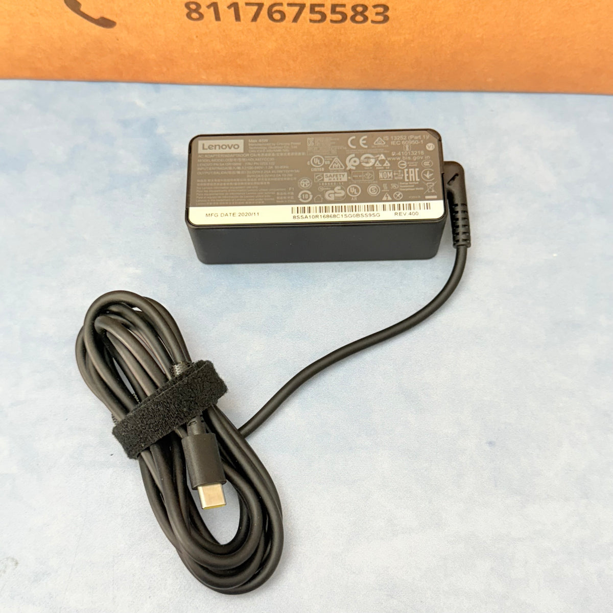 Cargador tipo C Lenovo Original 45W USB-C 20V 2.25A ( de uso)
