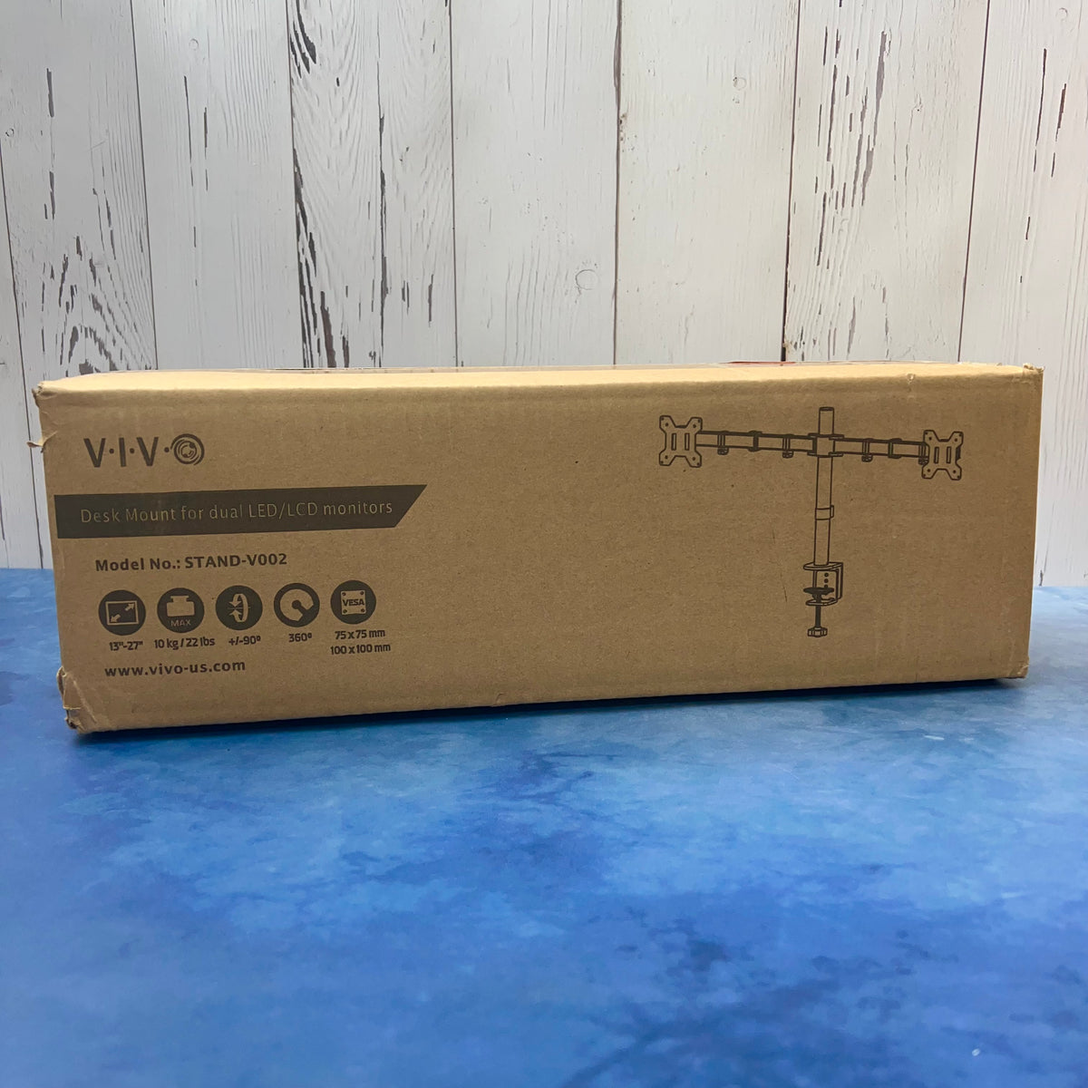 Soporte de Escritorio Doble para Monitores VIVO STAND-V002