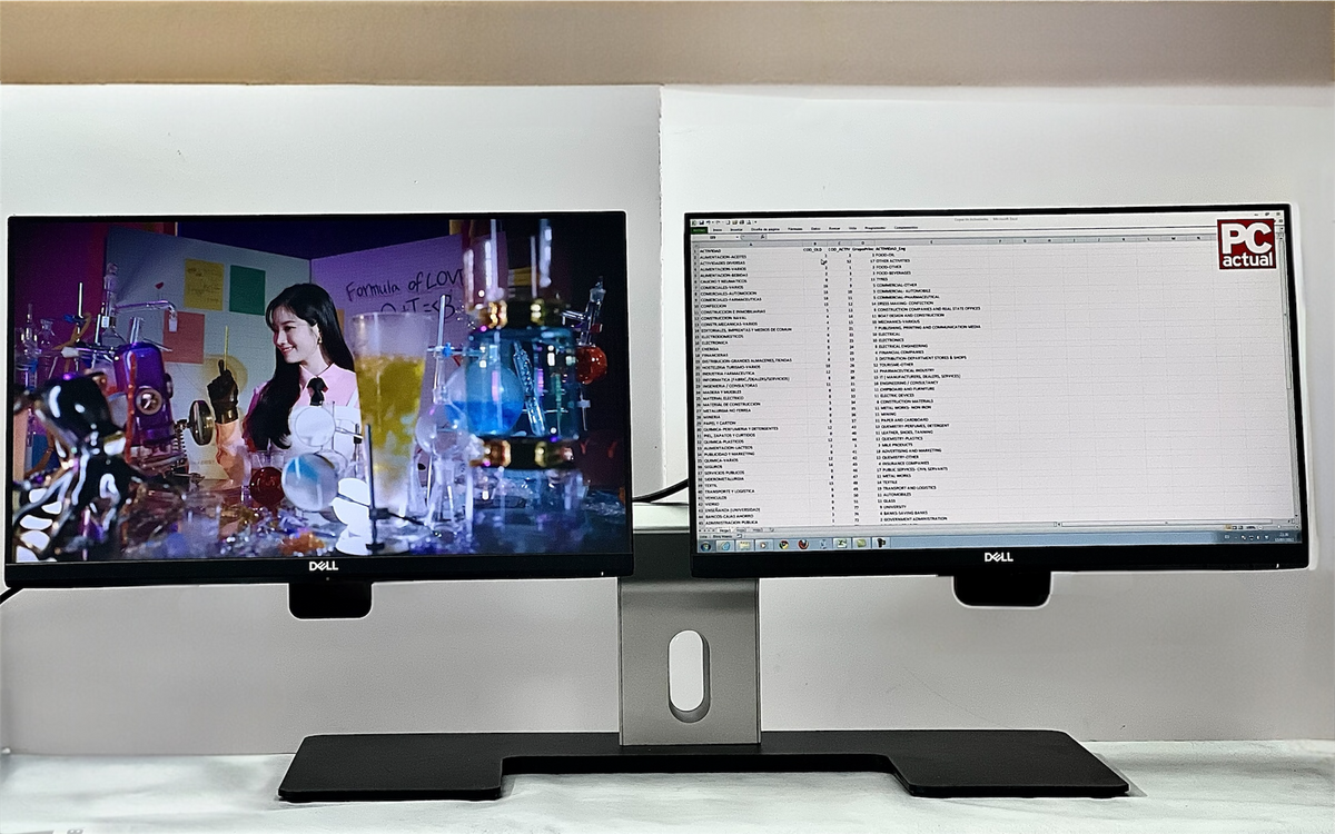 2 Monitores Dell 22” Full HD + Base Dual Original Dell MDS14  | Setup Profesional Oficina