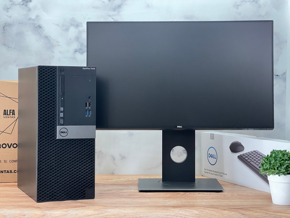 Computadora Completa Dell OptiPlex 7040 Tower i5 6ta Gen 32GB RAM SSD 512GB  Monitor 22”  Kit Dell