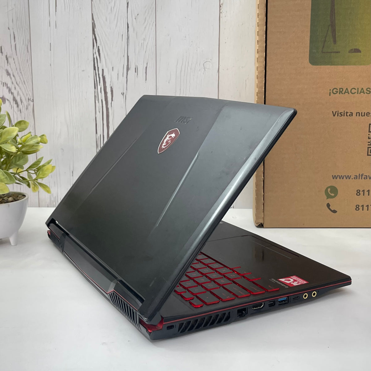 Laptop Gamer MSI GL63 8RC | Core i7 8va Gen | 16GB RAM | SSD 480GB | GTX 1050 4GB | Clase B