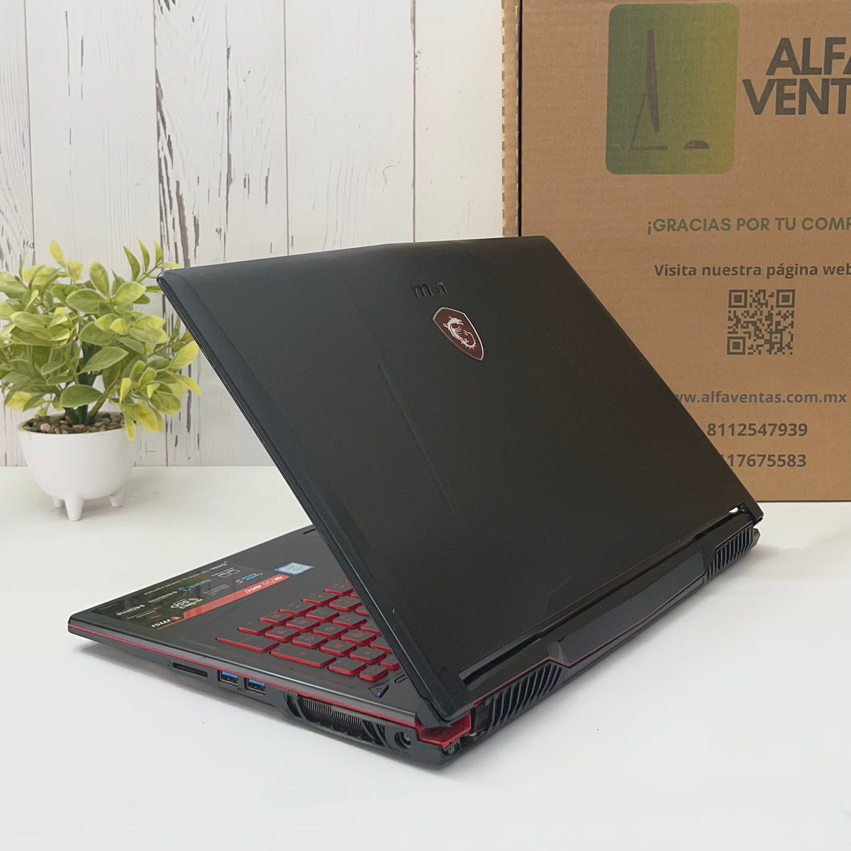 Laptop Gamer MSI GL63 8RC | Core i7 8va Gen | 16GB RAM | SSD 480GB | GTX 1050 4GB | Clase B