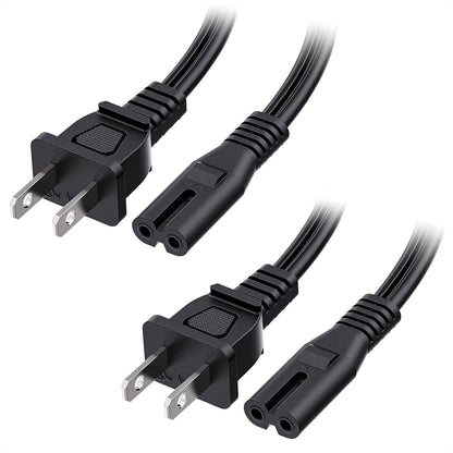 Cable de alimentación de 2 clavijas, Universal para TV, Xbox One, Impresoras etc