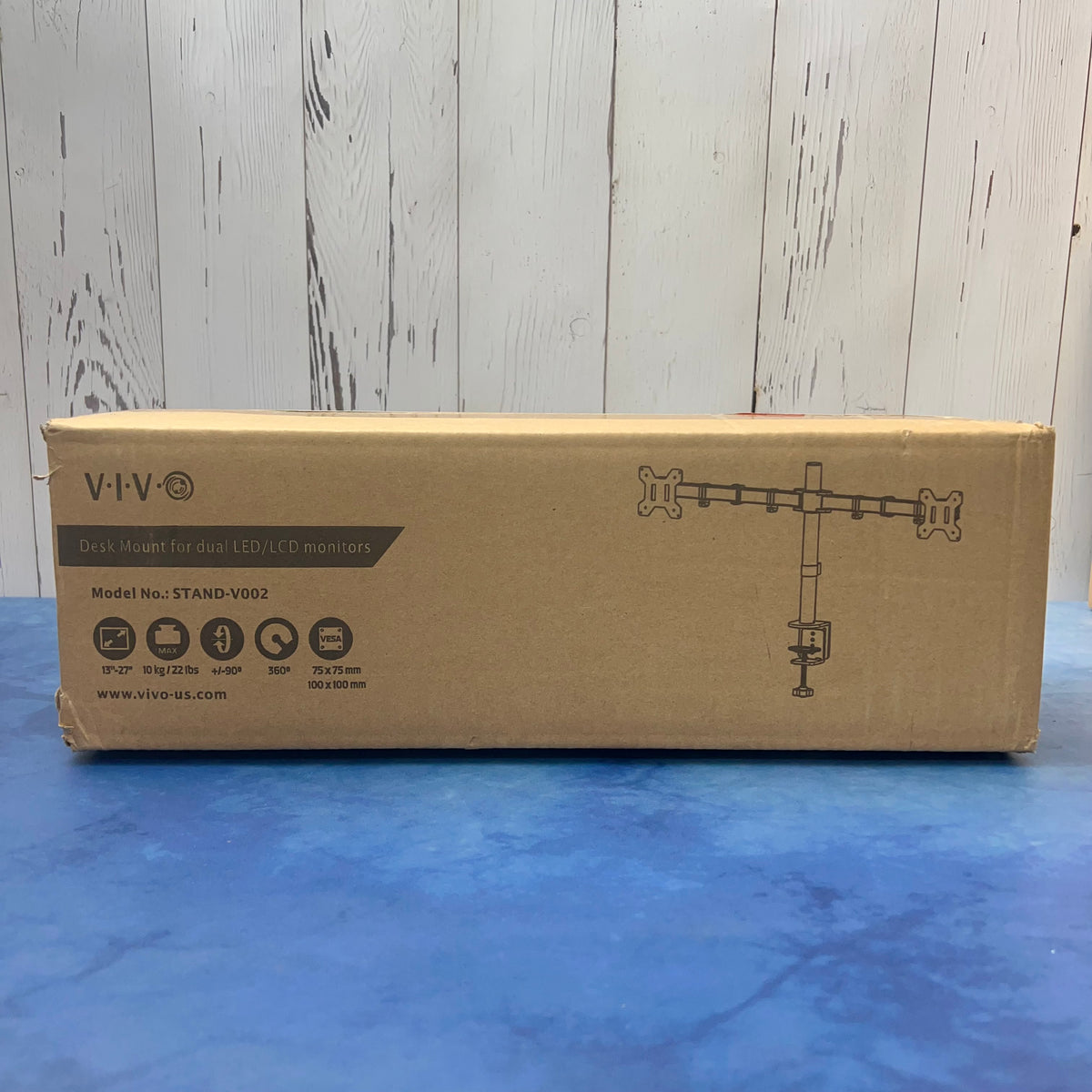 Soporte de Escritorio Doble para Monitores VIVO STAND-V002