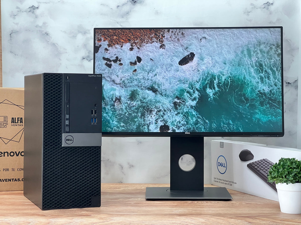 Computadora Completa Dell OptiPlex 7040 Tower i5 6ta Gen 32GB RAM SSD 512GB  Monitor 22”  Kit Dell