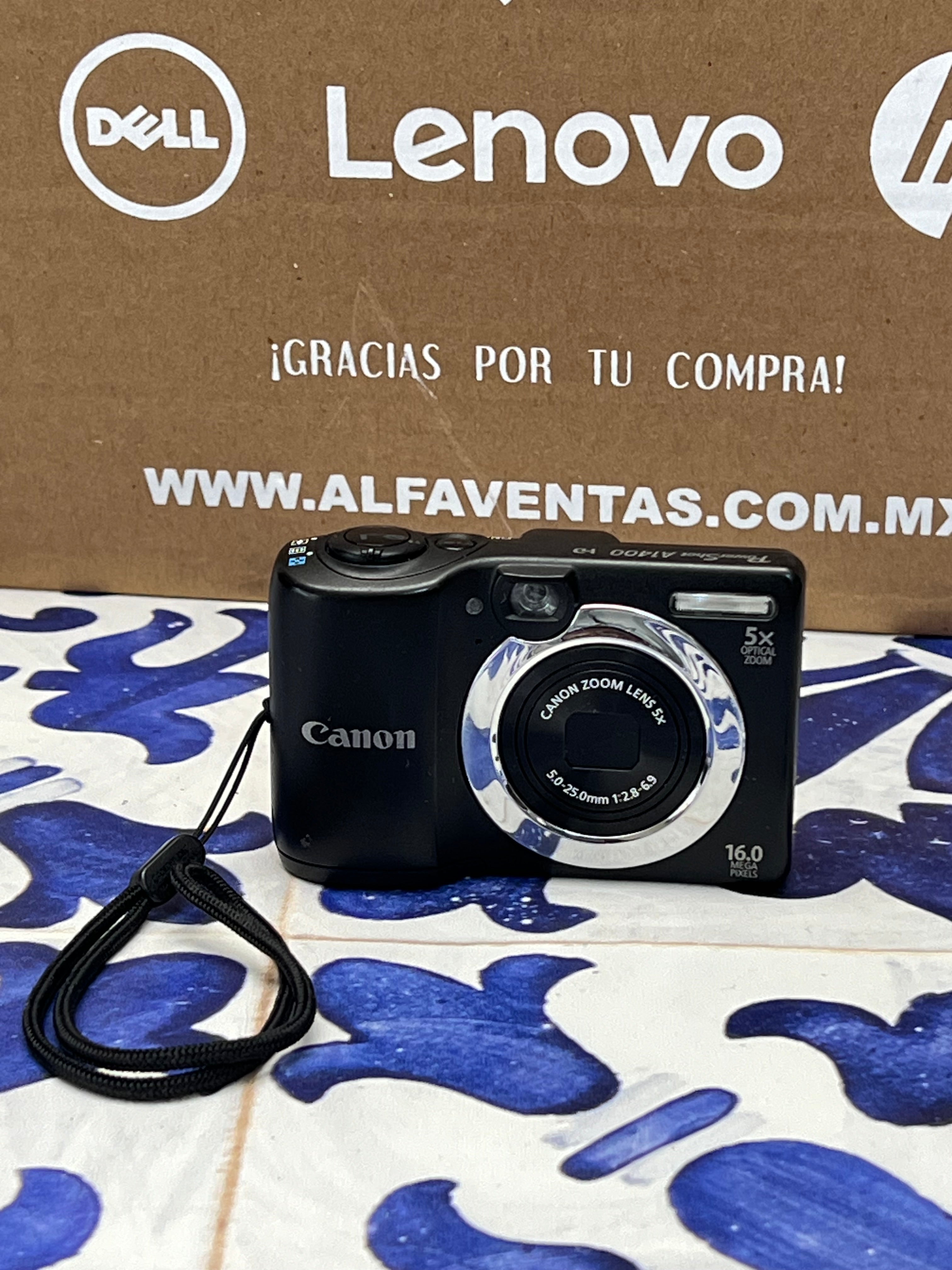 Canon PowerShot A1400 - Cámara digital de 16.0 MP con zoom estabilizado de  imagen digital 5X, lente gran angular de 1.102 in y grabación de video HD