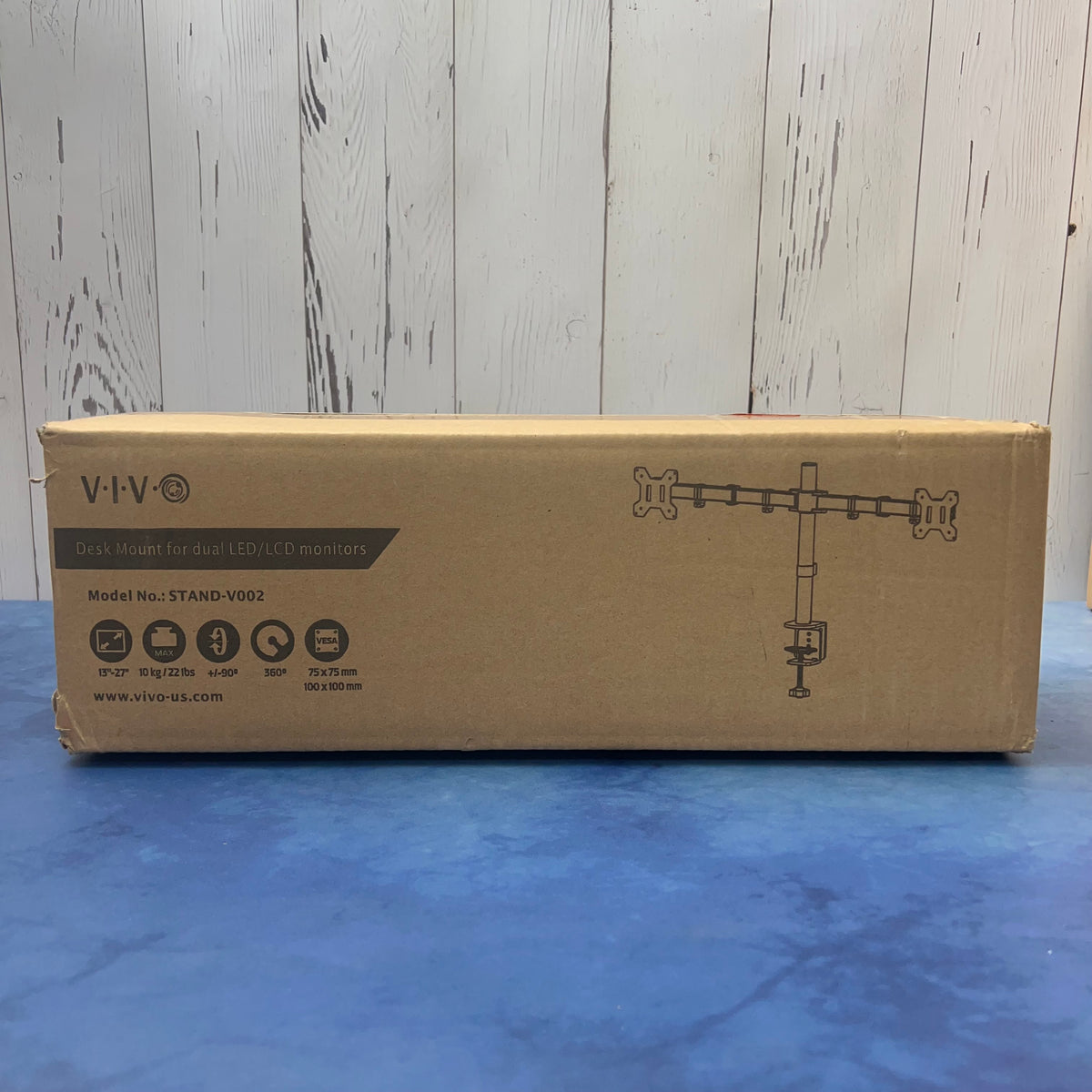 Soporte de Escritorio Doble para Monitores VIVO STAND-V002