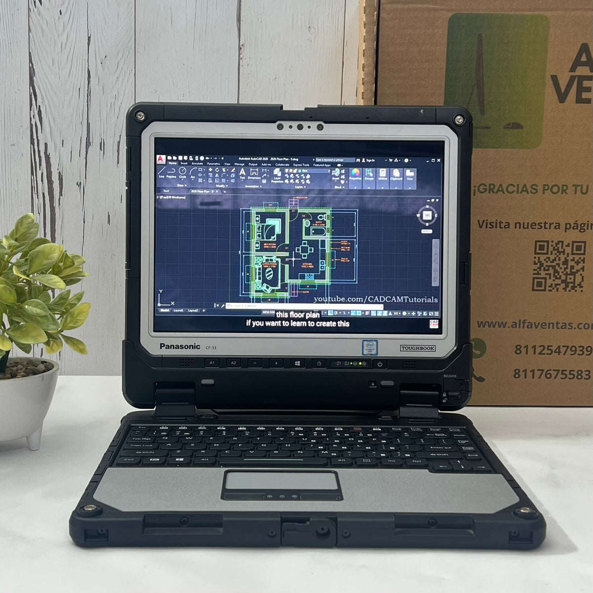 Laptop Panasonic Toughbook CF-33 Core i7 7ma Gen | 16GB RAM | SSD 480GB | 12” táctil | Uso rudo / industrial