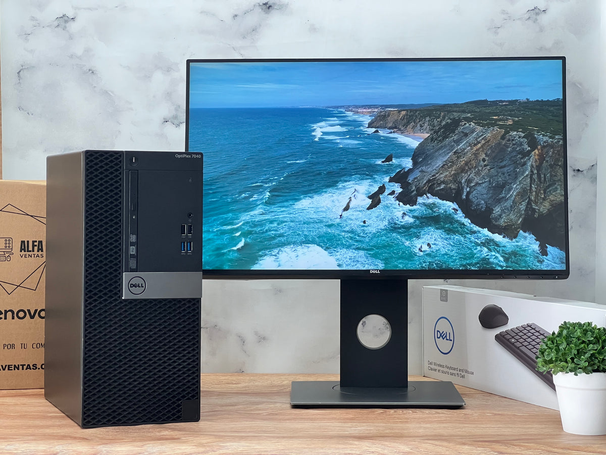 Computadora Completa Dell OptiPlex 7040 Tower i5 6ta Gen 32GB RAM SSD 512GB  Monitor 22”  Kit Dell