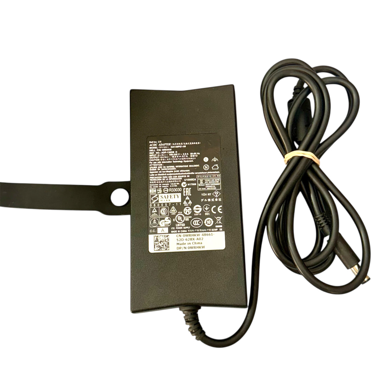 Cargador Original Dell 130W  19.5V 6.7A  Pin Central Modelo LA130PM121 (de uso)