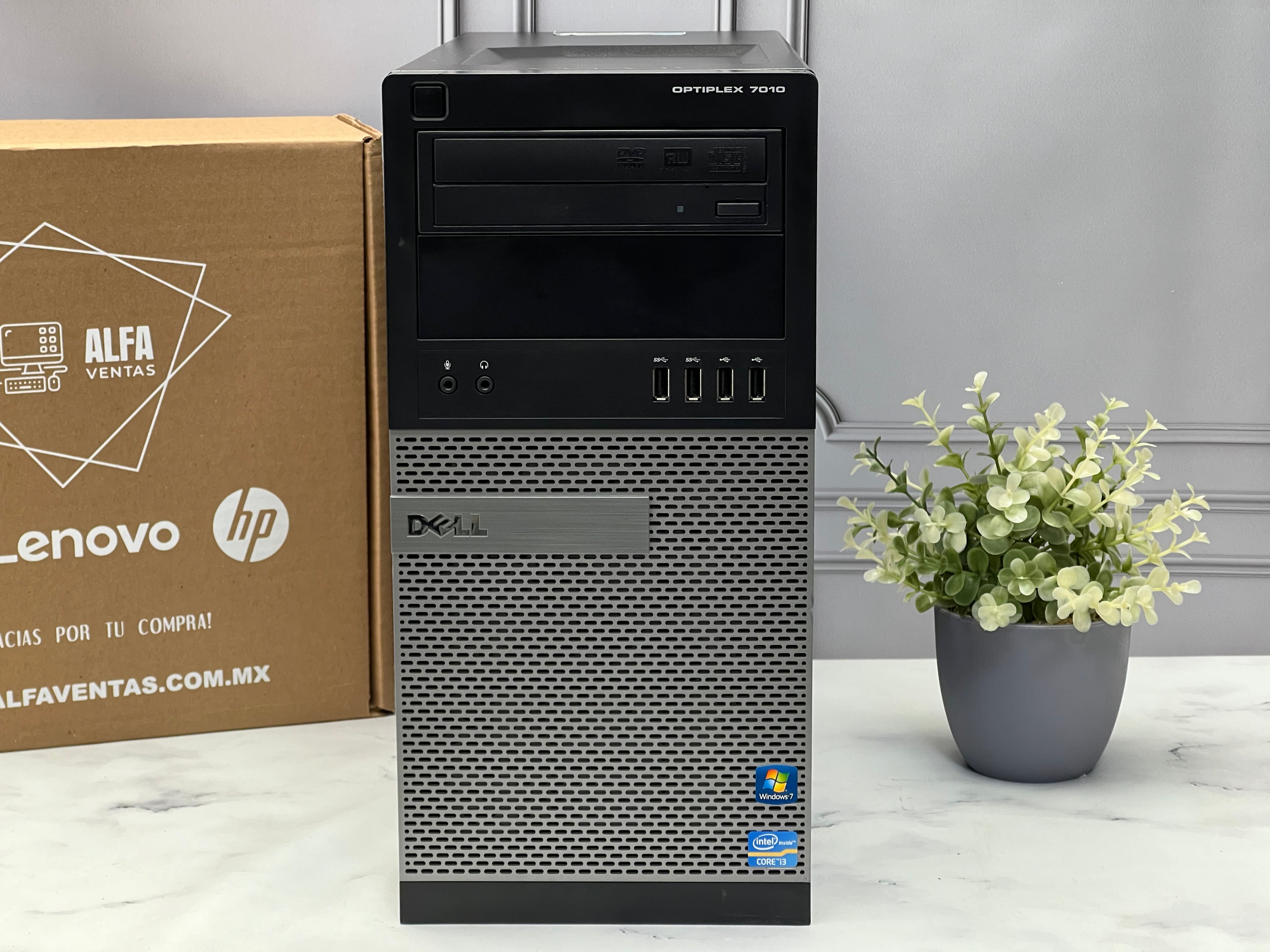 CPU DELL OPTIPLEX 7010 TORRE Core i3 3era gen 3.40GHz SSD 256GB 8GB RAM TAREJTA DE VIDEO 1GB