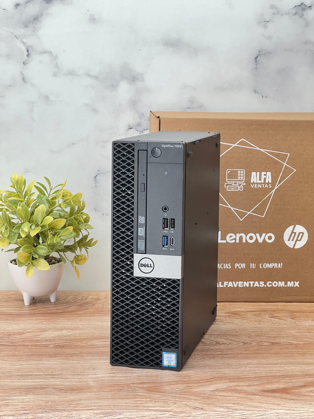 CPU DELL Optiplex 7050 SFF Core i7 7ma Gen SSD 256GB RAM 16GB DDR4 W10, Tarjeta de video 2GB