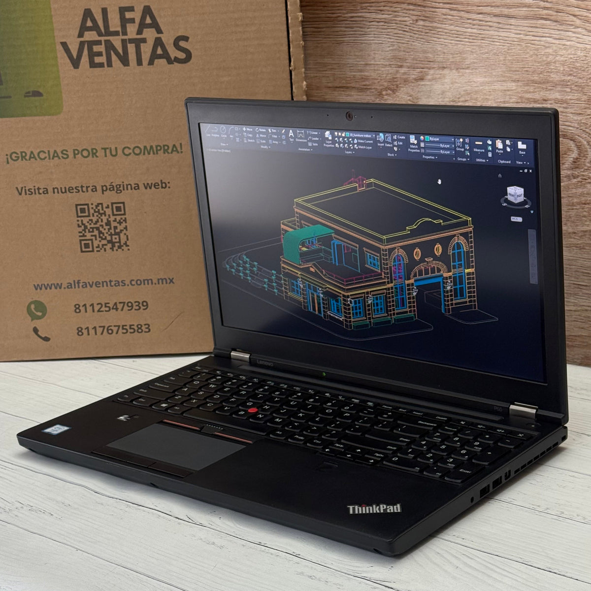 Laptop Lenovo ThinkPad P50 Xeon E3 SSD 256GB 32GB RAM Pantalla tactil  15.6" NVIDIA Quadro M2000M 4GB Clase B