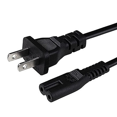 Cable de alimentación de 2 clavijas, Universal para TV, Xbox One, Impresoras etc