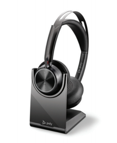 Audifonos Poly Voyager Focus 2  Inalámbrico Bluetooth Con Micrófono (BASE CON CABLE  TIPO C )