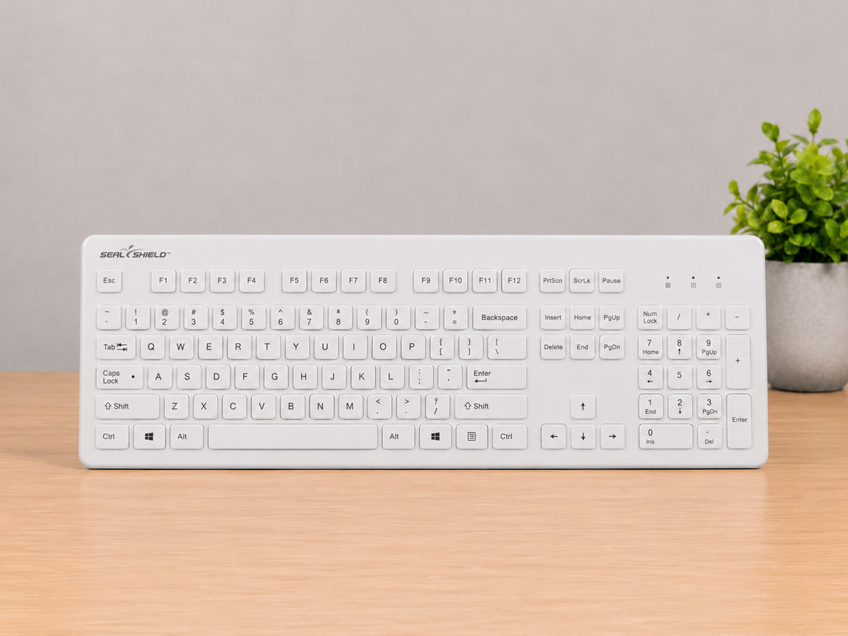 Teclado Médico Seal Shield CleanWipe Pro SSKSV107PRO| Antimicrobiano | Resistente al Agua | USB
