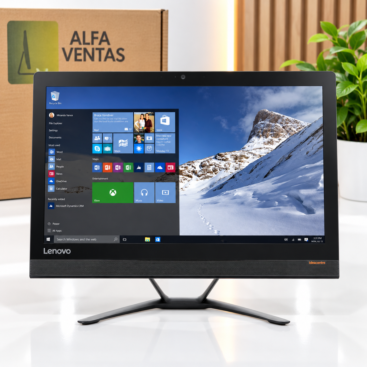 Computadora All-in-One Lenovo 300 | AMD A6 | SSD 256GB | 16GB RAM | Pantalla 21.5” | Windows