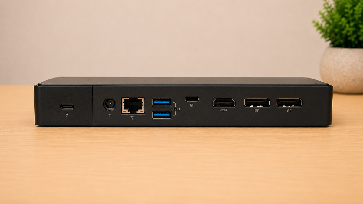 Dock Station Dell WD19TB Thunderbolt 3 | USB-C | Cargador 180W Incluido | Hasta 3 Monitores 4K