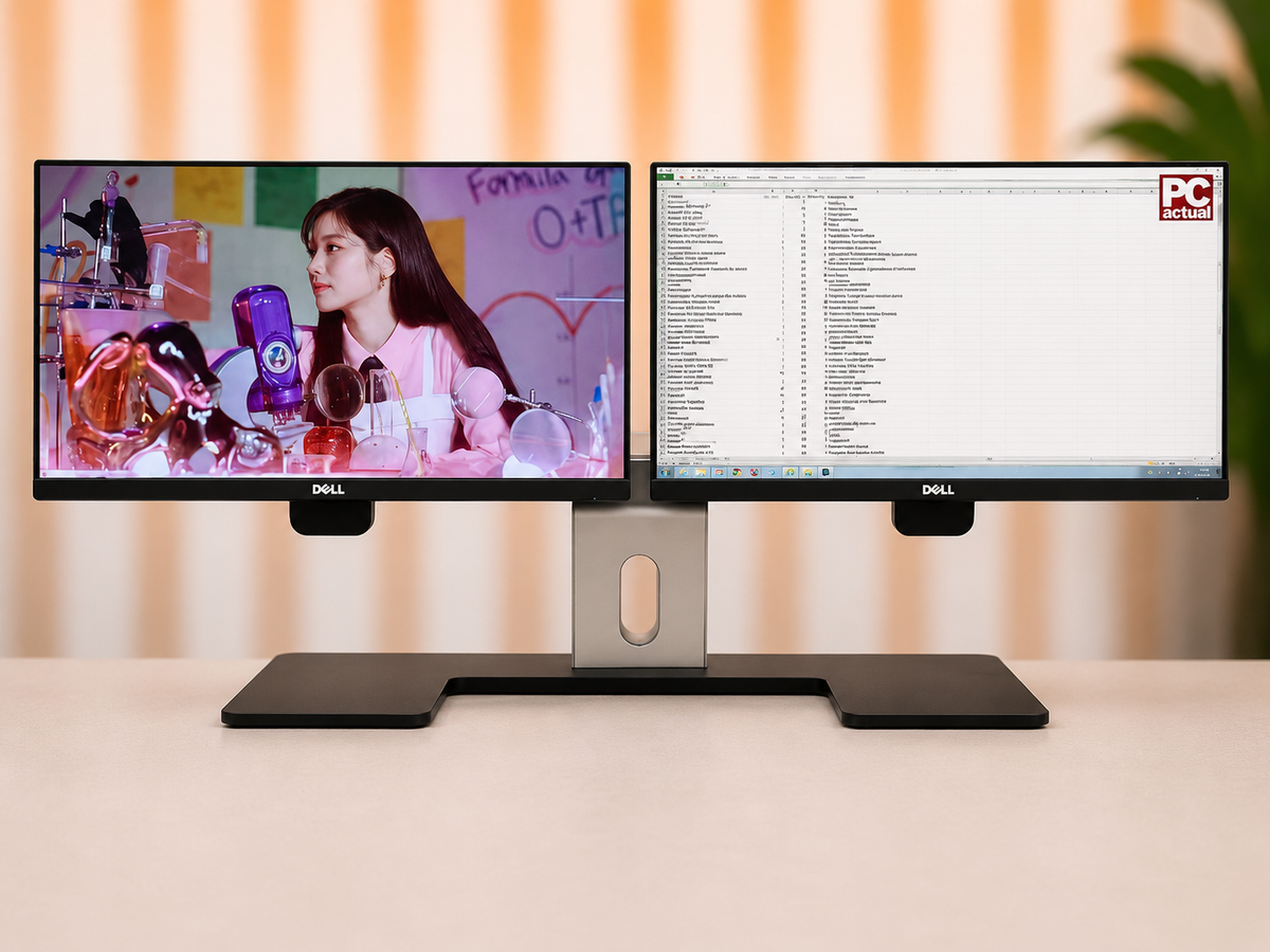 2 Monitores Dell 22” Full HD + Base Dual Original Dell MDS14  | Setup Profesional Oficina