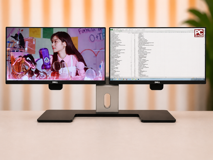 2 Monitores Dell 22” Full HD + Base Dual Original Dell MDS14  | Setup Profesional Oficina