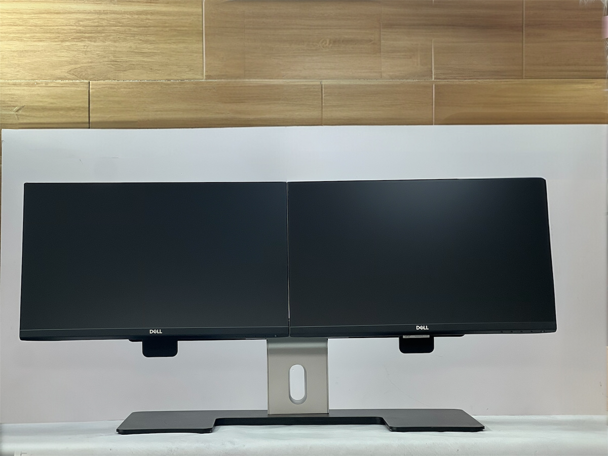 2 Monitores Dell 22” Full HD + Base Dual Original Dell MDS14  | Setup Profesional Oficina