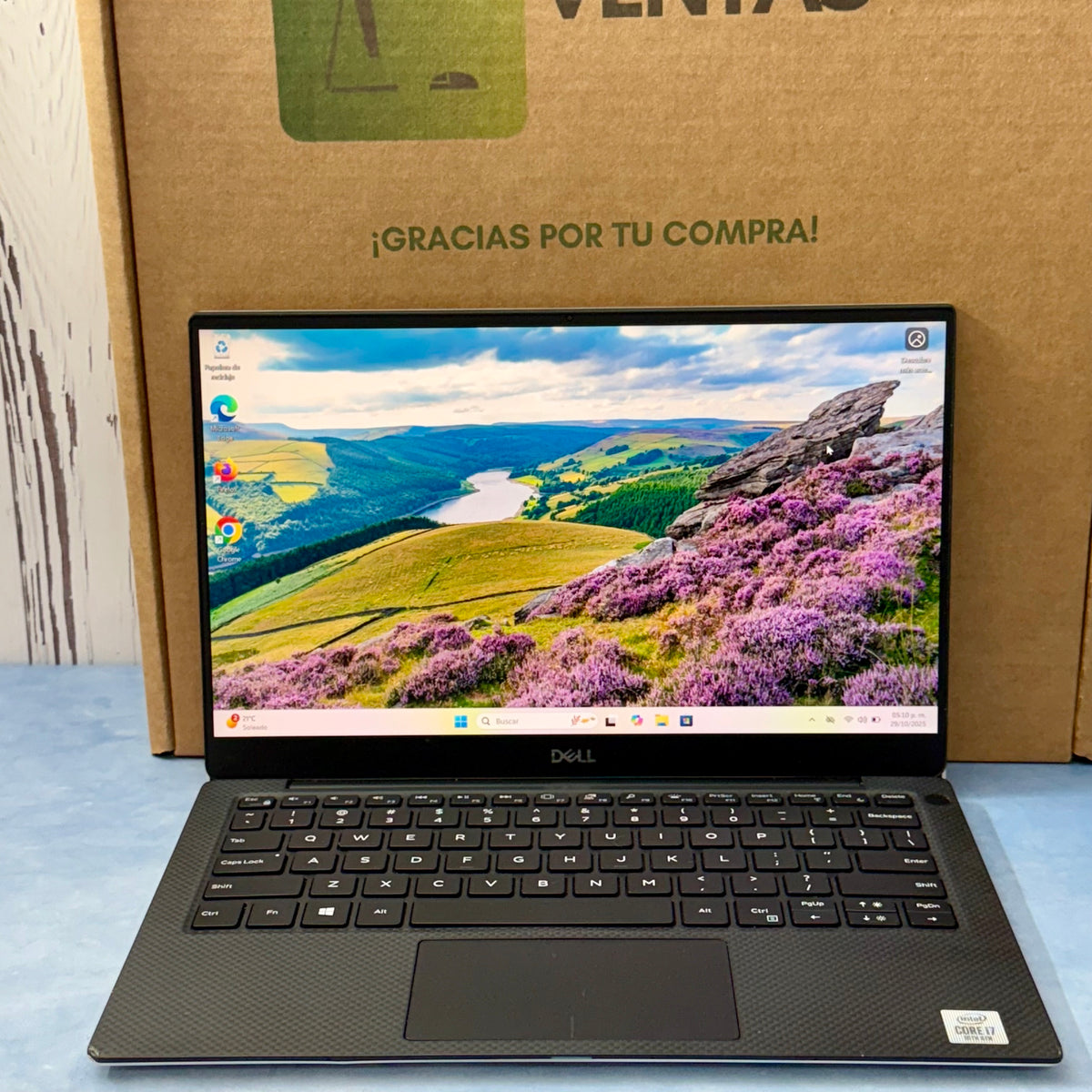 Laptop Dell XPS 13 7390 Core i7 10ma Gen 8GB RAM SSD 512GB Pantalla 13.4” Windows 11 CLASE B