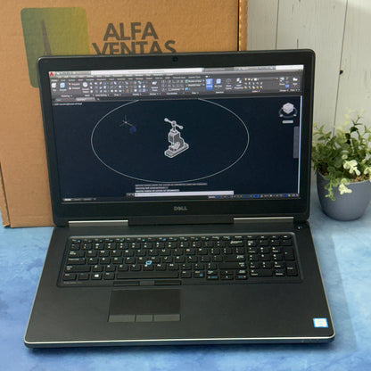 Laptop Dell Precision 7720 Core i7 6ta Gen 16 GB RAM SSD 256GB  Tarjeta NVIDIA Quadro M1200 4GB Pantalla 17.3″