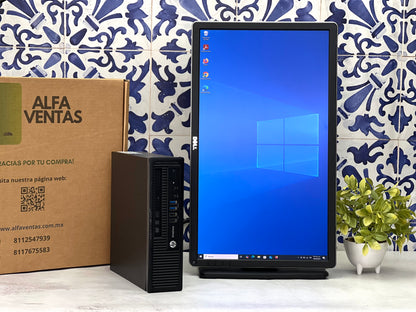 Computadora HP ProDesk 800 G1 USFF Core i5 4ta Gen  16GB RAM SSD 480GB + Monitor Dell 22” + Teclado y Mouse