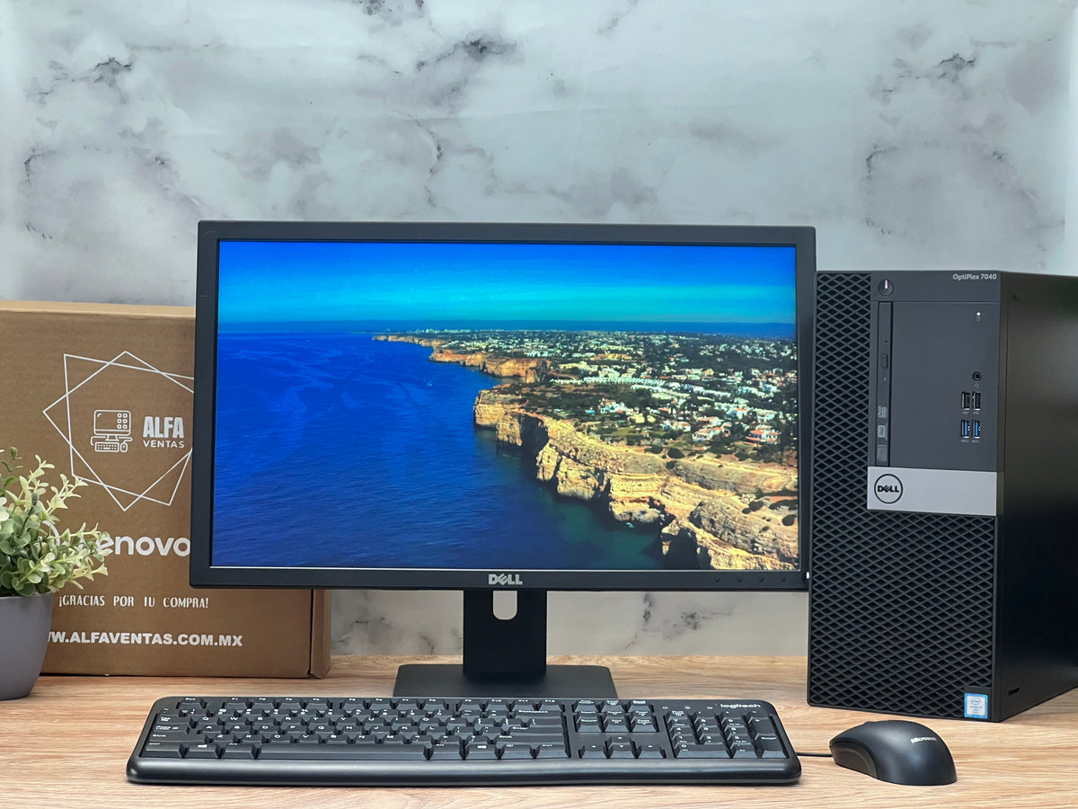 Computadora Completa Dell OptiPlex 5040 MT | Core i7 6ta Gen | 16GB RAM | 1TB SSD| Monitor Dell 22” | Kit Dell