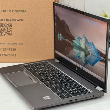 Laptop HP ZBook Fury 15 G7 | Core i7 10ma Gen | SSD 512GB | 32GB RAM | Tarjeta NVIDIA Quadro T1000 4GB | 15.6"