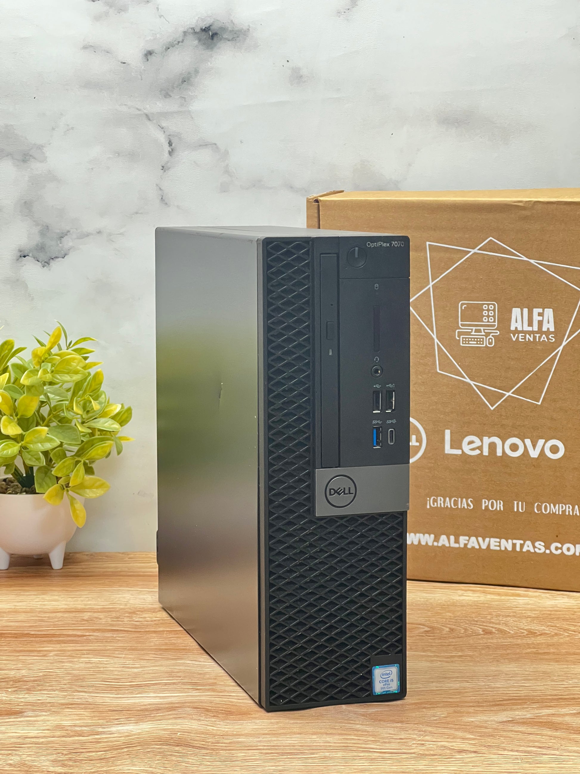 CPU Dell OptiPlex 7070 SFF Core i5 9na Gen 32GB RAM SSD 256 GB Tarjeta gráfica AMD Radeon  1GB
