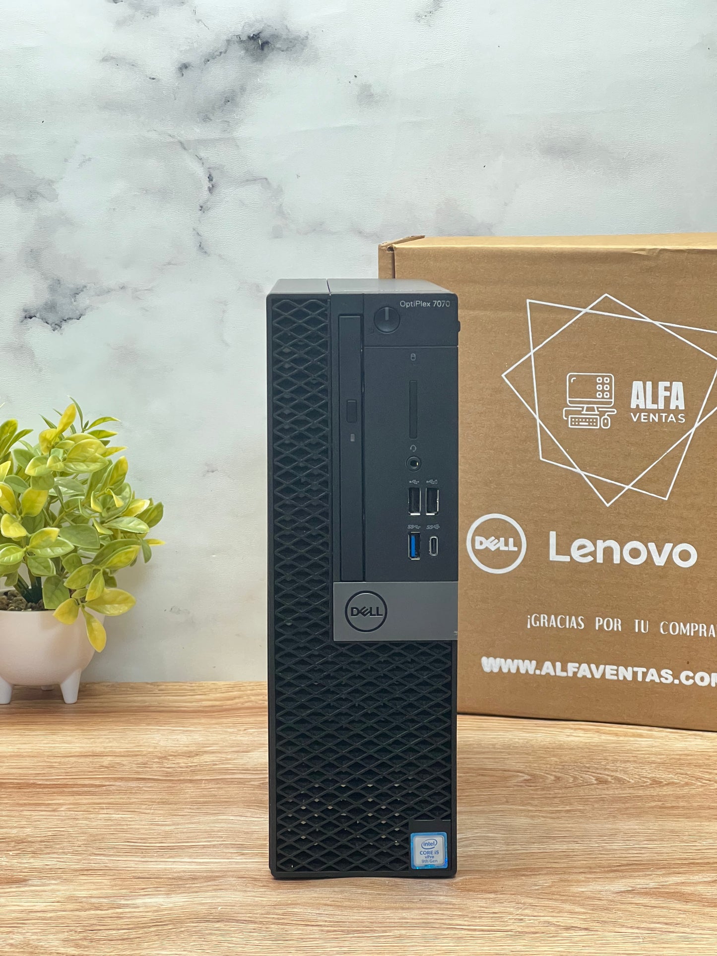 CPU Dell OptiPlex 7070 SFF Core i5 9na Gen 32GB RAM SSD 256 GB Tarjeta gráfica AMD Radeon  1GB