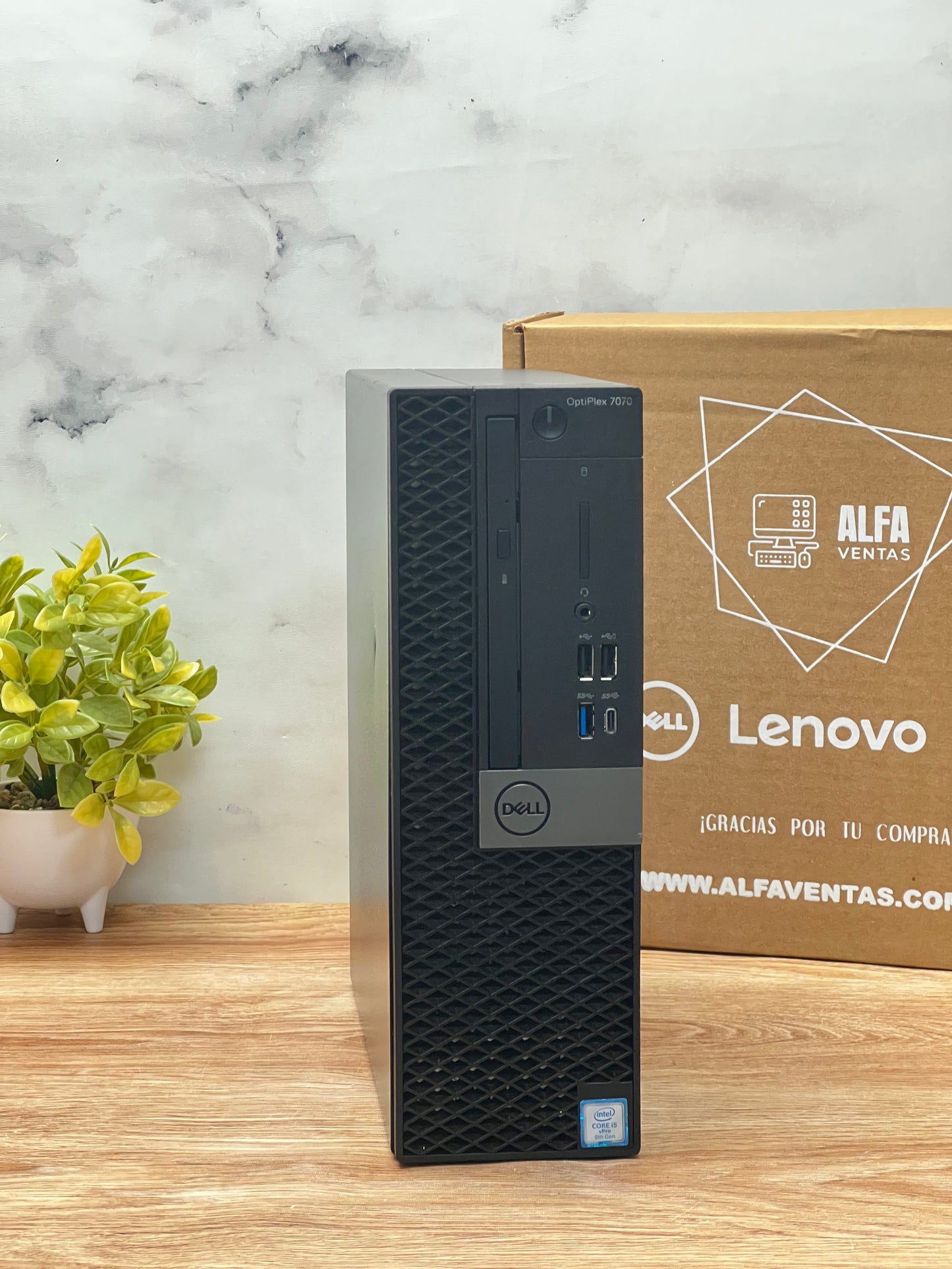 CPU Dell OptiPlex 7070 SFF Core i5 9na Gen 32GB RAM SSD 256 GB Tarjeta gráfica AMD Radeon  1GB