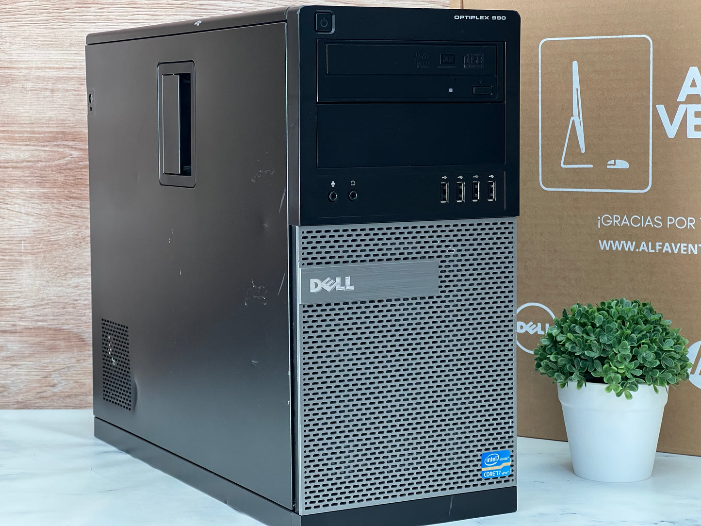 CPU Dell Optiplex 990 TORRE Core i7 2da Gen SSD 240gb RAM 8gb, Windows 10 Pro