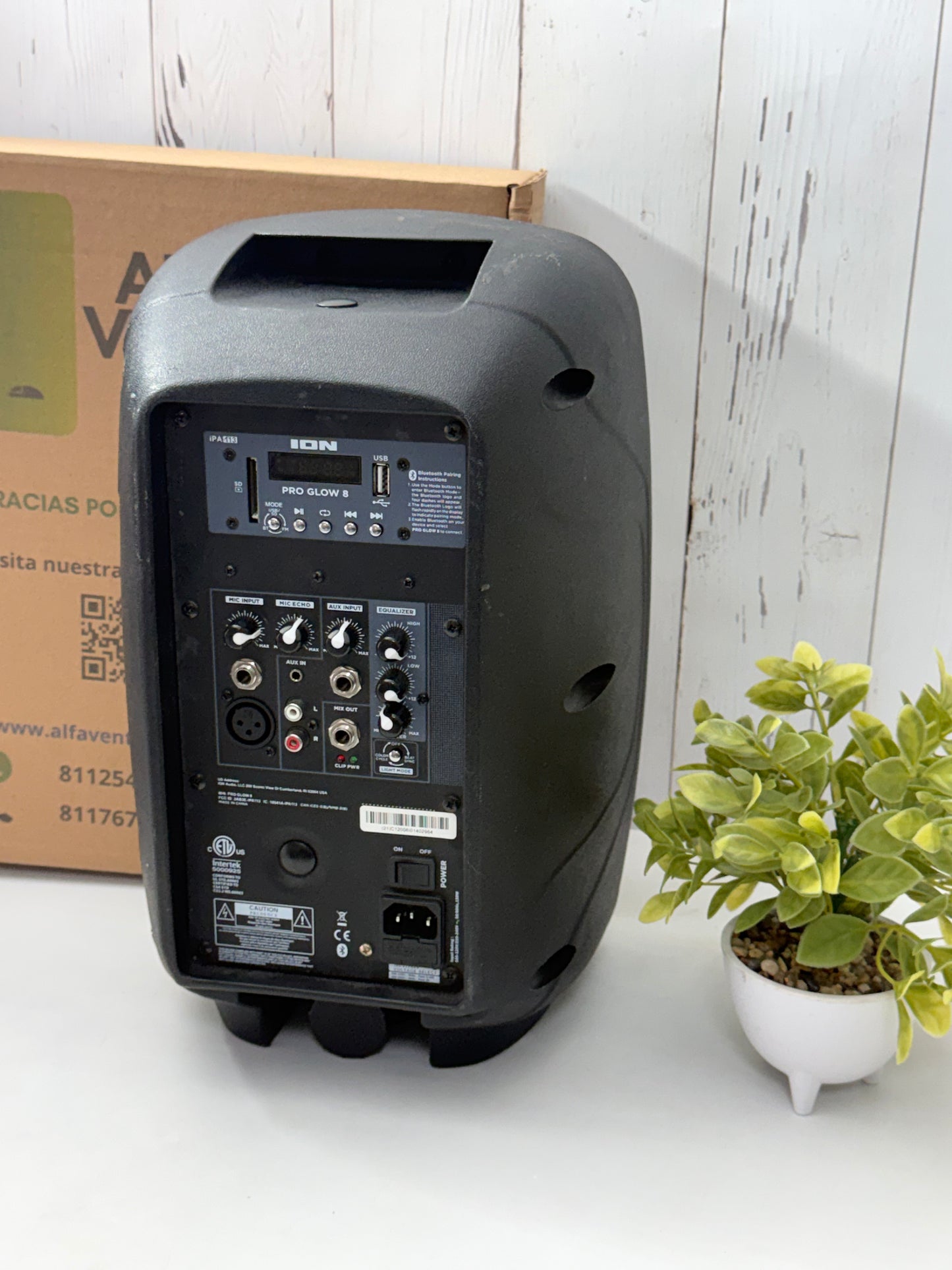 Bocina Amplificada ION Audio Pro Glow 8 | Bluetooth | 8" | USB | Auxiliar