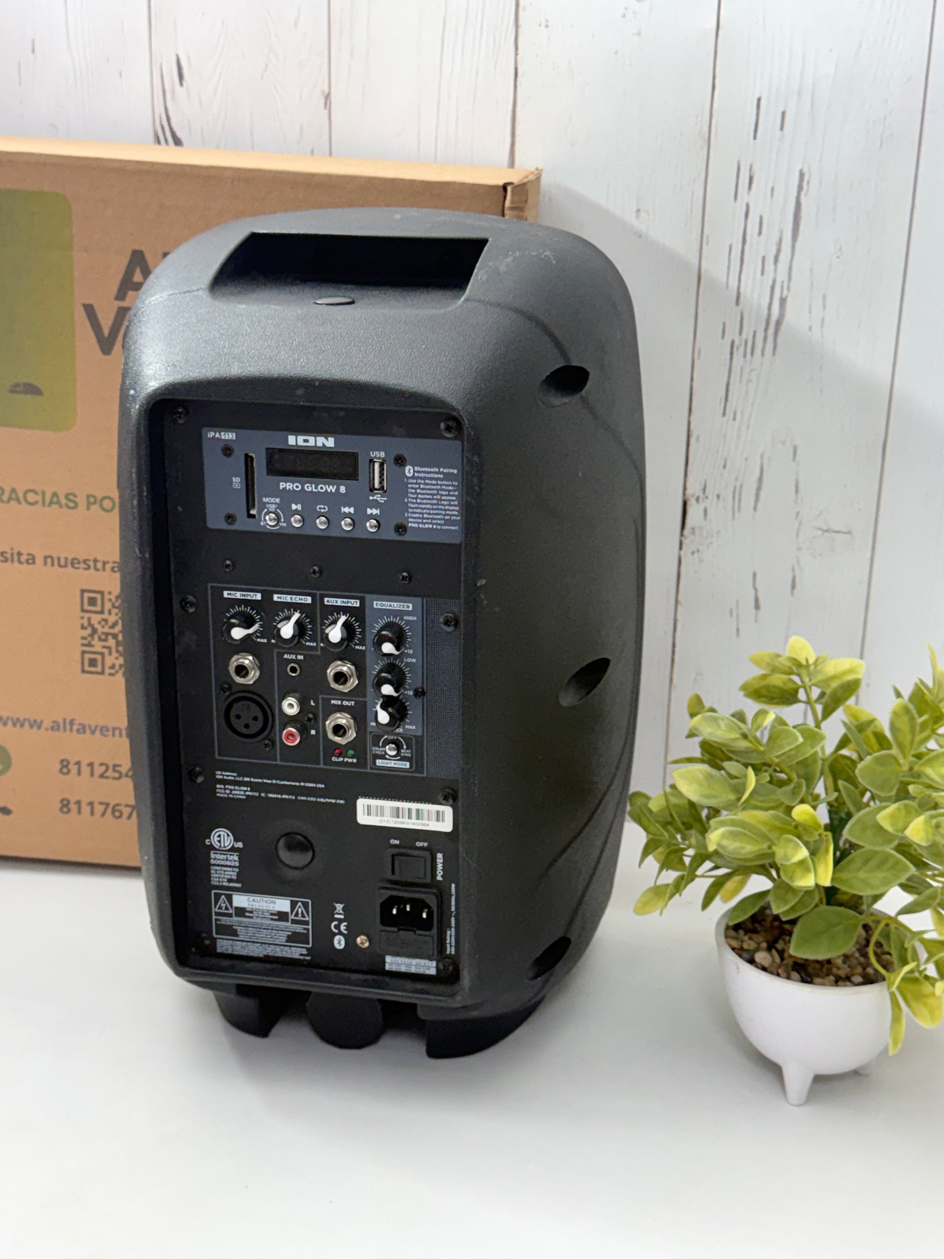 Bocina Amplificada ION Audio Pro Glow 8 | Bluetooth | 8" | USB | Auxiliar