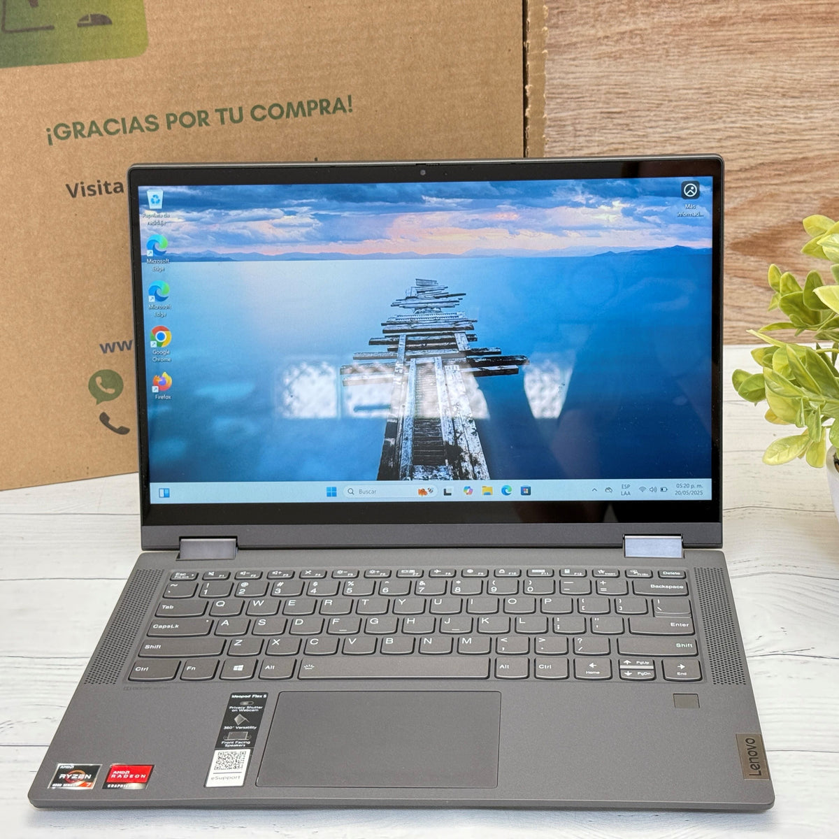 Laptop Lenovo IdeaPad Flex 5 | Ryzen 5 4500U | SSD 256GB | 16GB RAM | Pantalla Táctil 2 en 1 | Windows 11