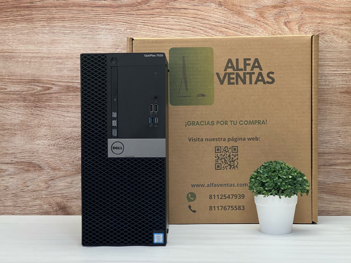 CPU Dell OptiPlex 7050 MT Core i7 7ma Gen 16GB RAM 256GB SSD Tarjeta  NVIDIA RTX A2000 12GB