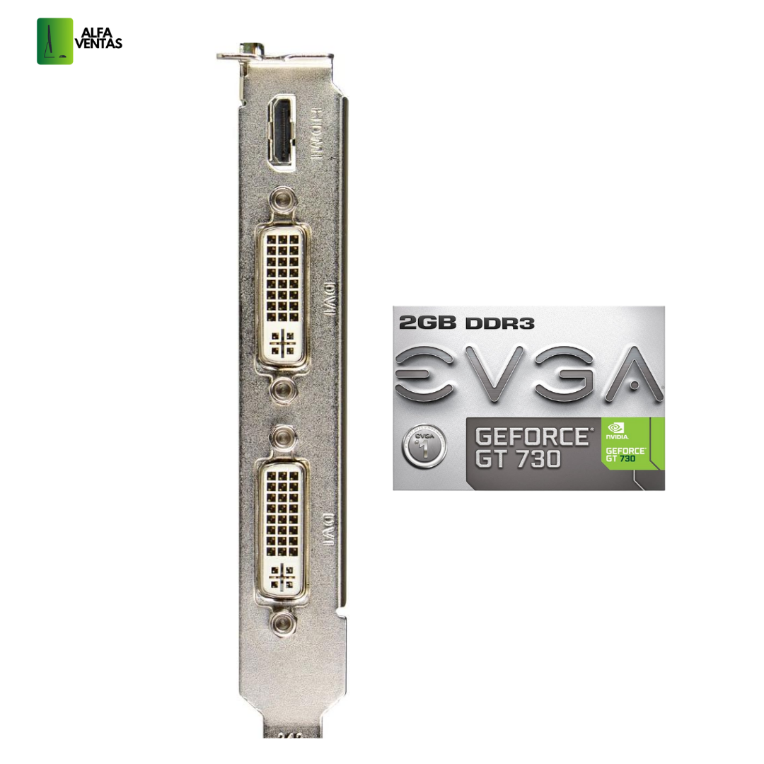 Tarjeta Gráfica EVGA NVIDIA GeForce GT 730 2GB DDR3 2x DVI-I, 1x mini HDMI